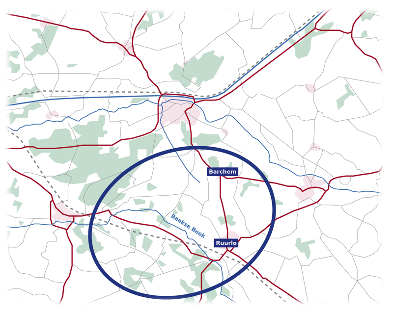Gebied van de Baaksebeekroute